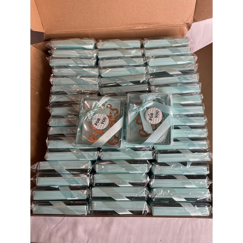 50 Pieces Baby Shower Teddy Bear Party Favors Individually Packaged Blue‎ NT0321